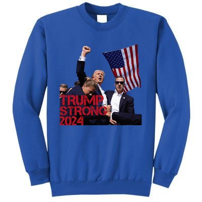 Trump 2024 Strong Fist Hand Us Vote Tall Sweatshirt