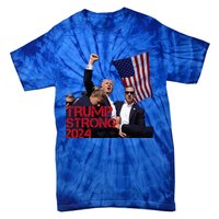 Trump 2024 Strong Fist Hand Us Vote Tie-Dye T-Shirt