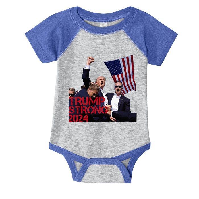 Trump 2024 Strong Fist Hand Us Vote Infant Baby Jersey Bodysuit