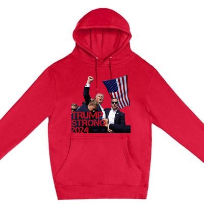 Trump 2024 Strong Fist Hand Us Vote Premium Pullover Hoodie