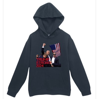 Trump 2024 Strong Fist Hand Us Vote Urban Pullover Hoodie