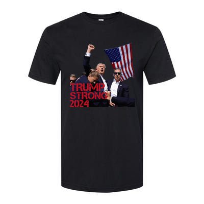 Trump 2024 Strong Fist Hand Us Vote Softstyle CVC T-Shirt