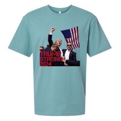 Trump 2024 Strong Fist Hand Us Vote Sueded Cloud Jersey T-Shirt