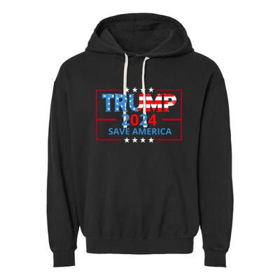 Trump 2024 Save America Trump 2024 Garment-Dyed Fleece Hoodie