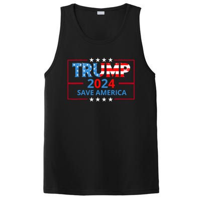 Trump 2024 Save America Trump 2024 PosiCharge Competitor Tank