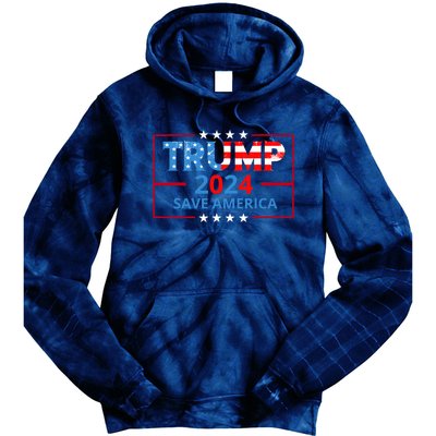 Trump 2024 Save America Trump 2024 Tie Dye Hoodie