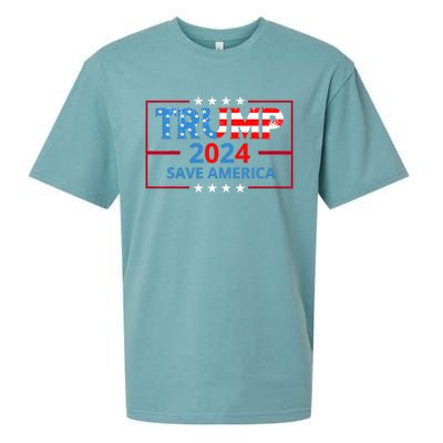 Trump 2024 Save America Trump 2024 Sueded Cloud Jersey T-Shirt