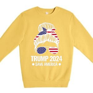 Trump 2024 Save America President Premium Crewneck Sweatshirt