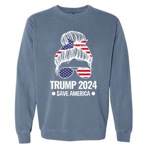 Trump 2024 Save America President Garment-Dyed Sweatshirt