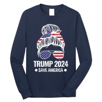 Trump 2024 Save America President Long Sleeve Shirt