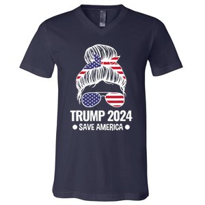 Trump 2024 Save America President V-Neck T-Shirt