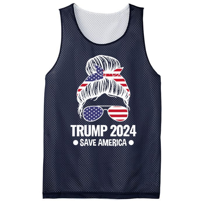 Trump 2024 Save America President Mesh Reversible Basketball Jersey Tank