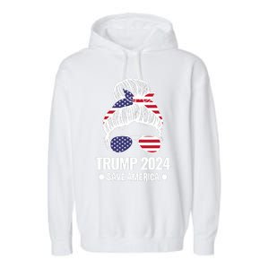 Trump 2024 Save America President Garment-Dyed Fleece Hoodie