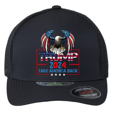 Trump 2024 Save America Again Usa Flag 2024 45 47 Flexfit Unipanel Trucker Cap