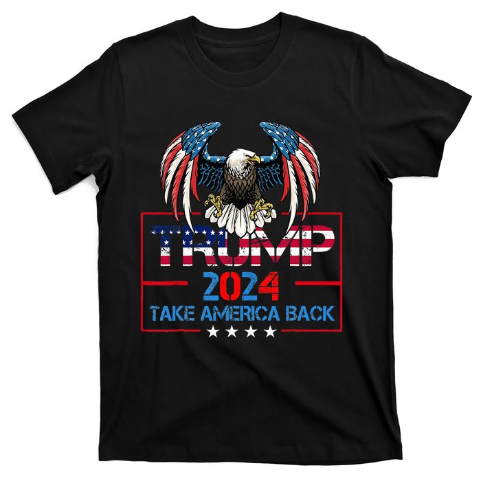 Trump 2024 Save America Again Usa Flag 2024 45 47 T-Shirt