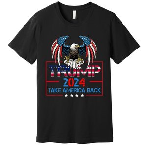 Trump 2024 Save America Again Usa Flag 2024 45 47 Premium T-Shirt