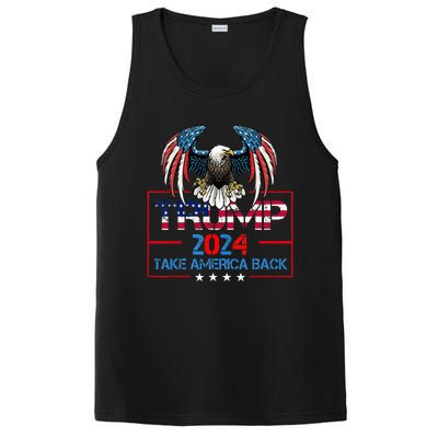 Trump 2024 Save America Again Usa Flag 2024 45 47 PosiCharge Competitor Tank