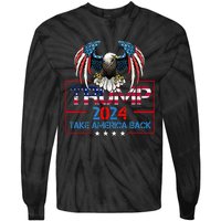 Trump 2024 Save America Again Usa Flag 2024 45 47 Tie-Dye Long Sleeve Shirt