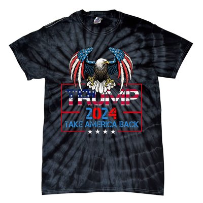 Trump 2024 Save America Again Usa Flag 2024 45 47 Tie-Dye T-Shirt