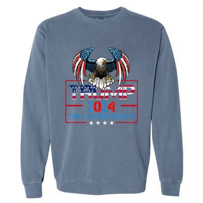 Trump 2024 Save America Again Usa Flag 2024 45 47 Garment-Dyed Sweatshirt