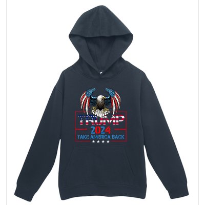 Trump 2024 Save America Again Usa Flag 2024 45 47 Urban Pullover Hoodie