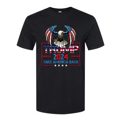 Trump 2024 Save America Again Usa Flag 2024 45 47 Softstyle CVC T-Shirt