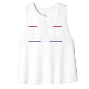 Trump 2024 Save America Save America Again Trump Women's Racerback Cropped Tank