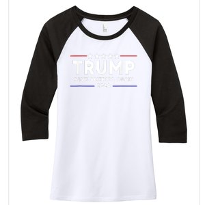 Trump 2024 Save America Save America Again Trump Women's Tri-Blend 3/4-Sleeve Raglan Shirt