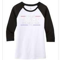 Trump 2024 Save America Save America Again Trump Women's Tri-Blend 3/4-Sleeve Raglan Shirt