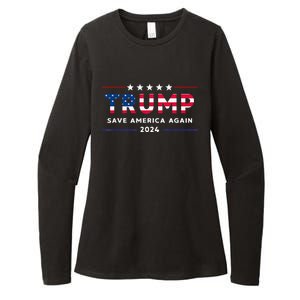 Trump 2024 Save America Again Trump Womens CVC Long Sleeve Shirt