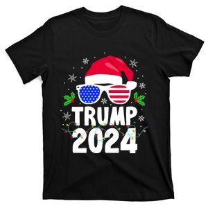 Trump 2024 Santa Usa Make Christmas Great Again Funny Trump Long Sleeve T-Shirt