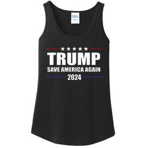 Trump 2024 Save America Save America Again Trump Ladies Essential Tank