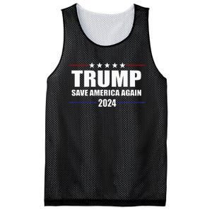 Trump 2024 Save America Save America Again Trump Mesh Reversible Basketball Jersey Tank