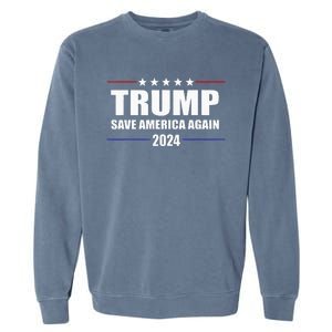 Trump 2024 Save America Save America Again Trump Garment-Dyed Sweatshirt