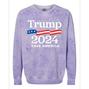 Trump 2024 Save America Trump 2024 Colorblast Crewneck Sweatshirt