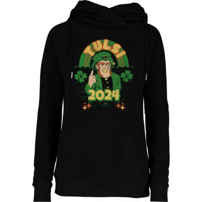 Tulsi 2024 St Patrick's Day Womens Funnel Neck Pullover Hood