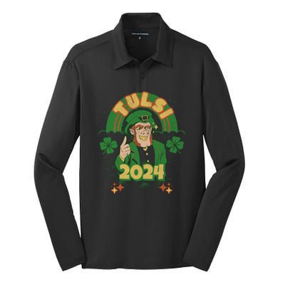 Tulsi 2024 St Patrick's Day Silk Touch Performance Long Sleeve Polo