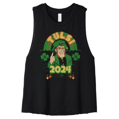 Tulsi 2024 St Patrick's Day Women's Racerback Cropped Tank