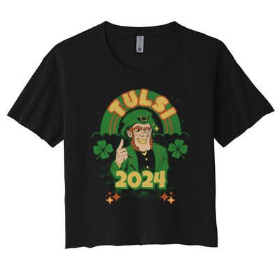 Tulsi 2024 St Patrick's Day Women's Crop Top Tee