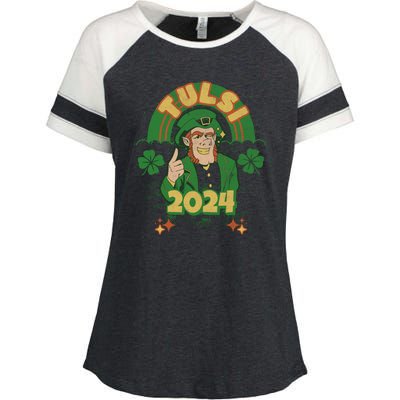 Tulsi 2024 St Patrick's Day Enza Ladies Jersey Colorblock Tee