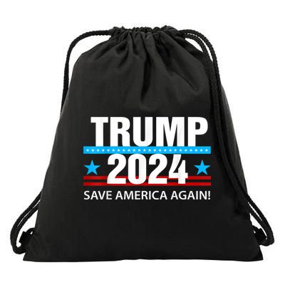 TRUMP 2024 Save America Again Pro Trump Drawstring Bag