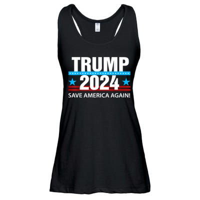 TRUMP 2024 Save America Again Pro Trump Ladies Essential Flowy Tank