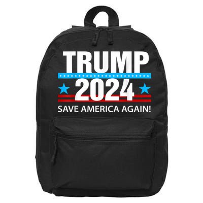 TRUMP 2024 Save America Again Pro Trump 16 in Basic Backpack