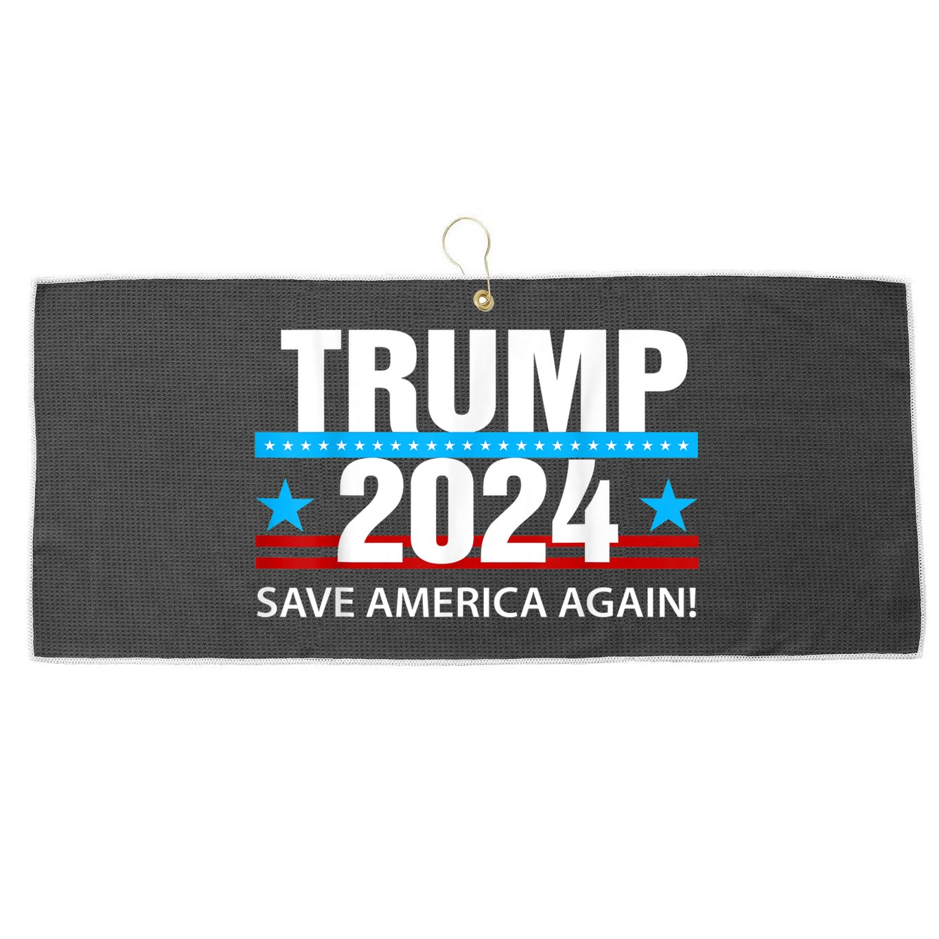 TRUMP 2024 Save America Again Pro Trump Large Microfiber Waffle Golf Towel