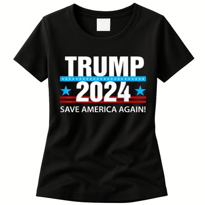 TRUMP 2024 Save America Again Pro Trump Womens T-Shirt
