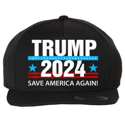 TRUMP 2024 Save America Again Pro Trump Wool Snapback Cap