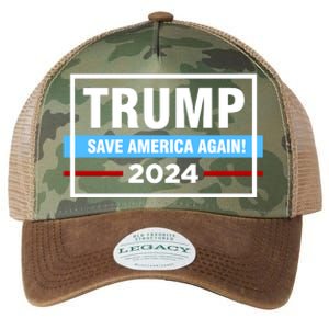 Trump 2024 Save America Again Legacy Tie Dye Trucker Hat