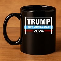 Trump 2024 Save America Again 11oz C Handle Ceramic Mug
