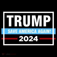 Trump 2024 Save America Again Metallic Star Ornament