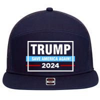 Trump 2024 Save America Again 7 Panel Mesh Trucker Snapback Hat